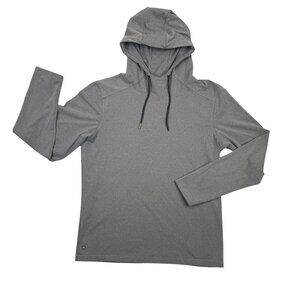 01.ALGO Performance Commuter Hoodie Mens Large L Gray Pullover Wicking Quick Dry